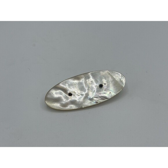 Antique Victorian MOP Mother Of Pearl Shell Brooch Pin Vintage Oval C Clasp - Picture 1 of 4